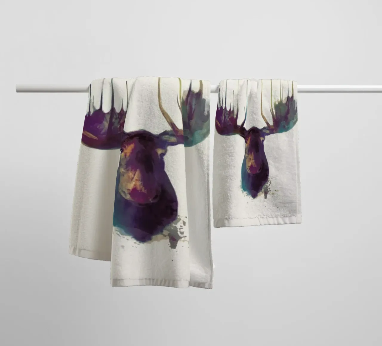 Moose badhanddoek van Amy Hamilton