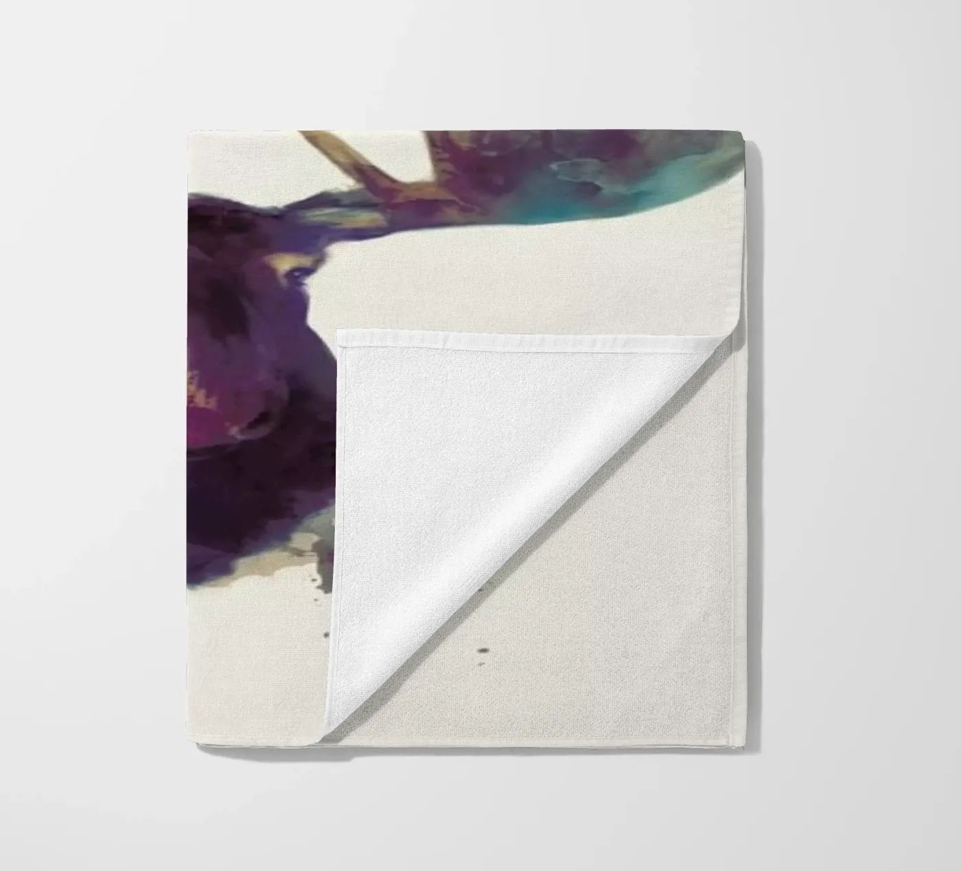 Moose beach towel by Amy Hamilton
