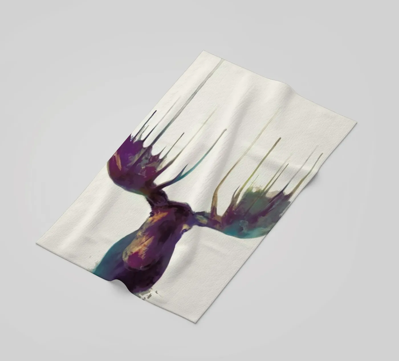 Moose beach towel by Amy Hamilton