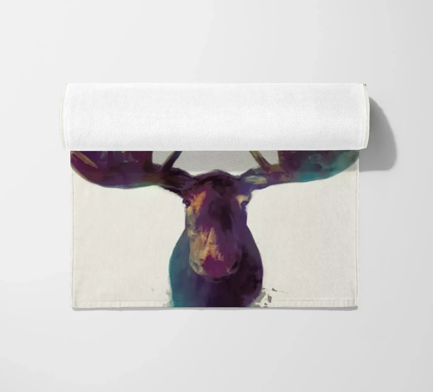 Moose beach towel by Amy Hamilton