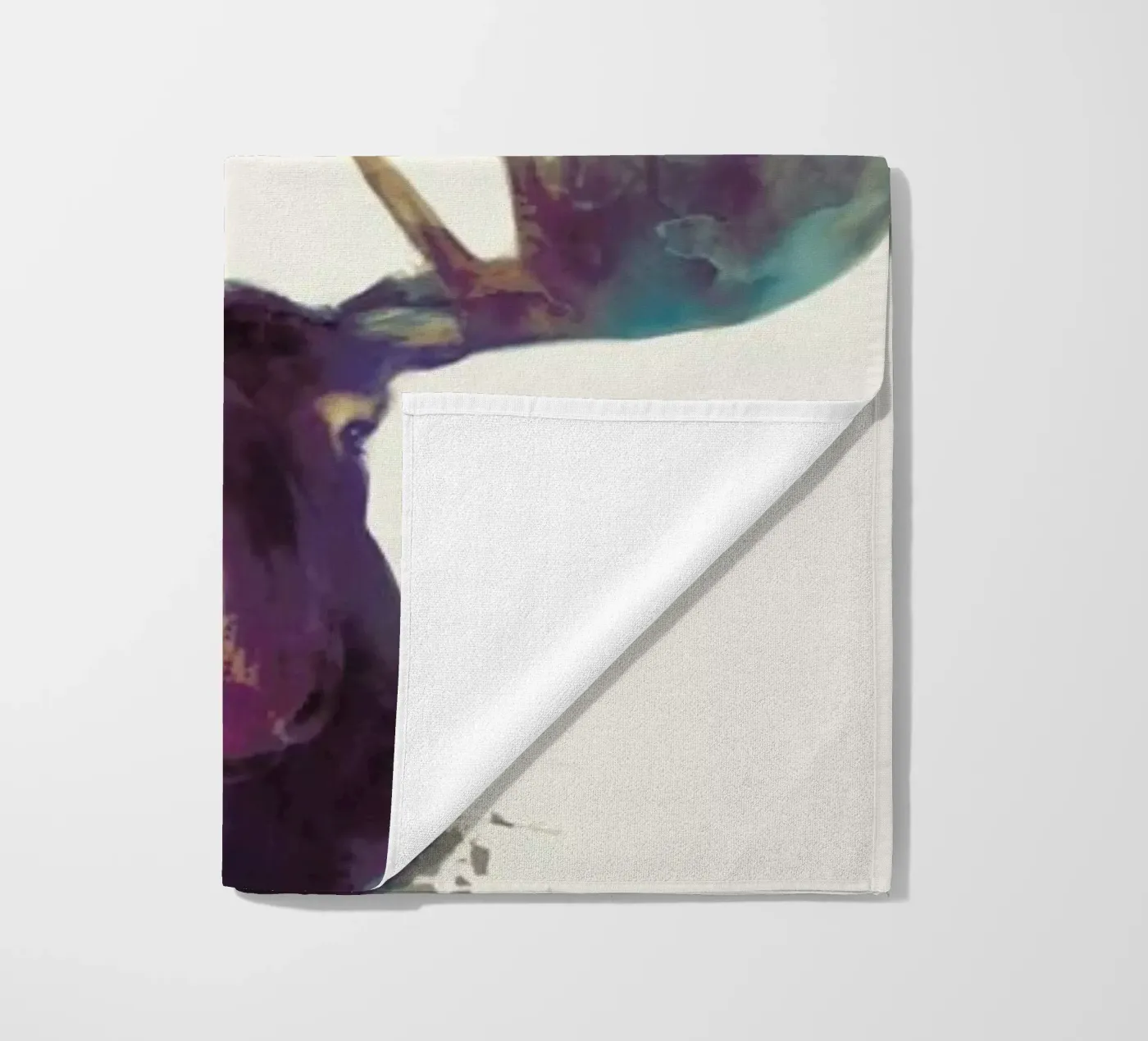 Moose beach towel by Amy Hamilton