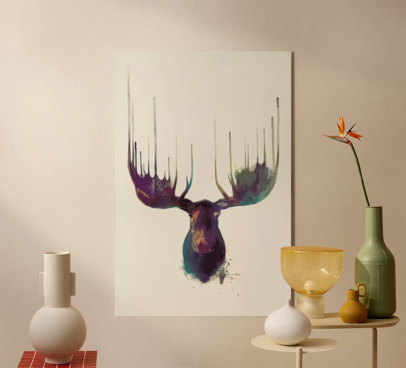 Moose acryl van Amy Hamilton