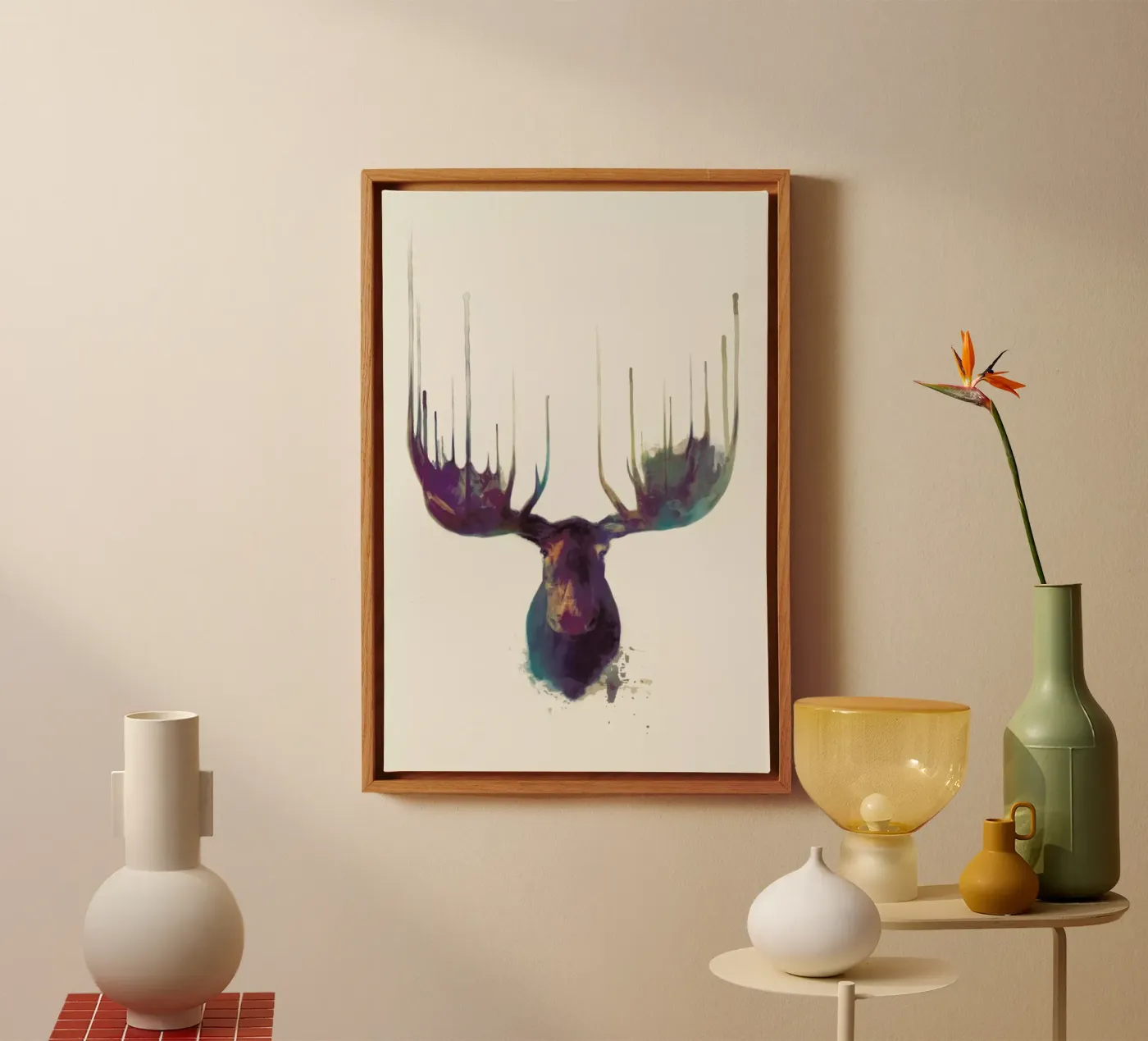 Moose canvas by Amy Hamilton