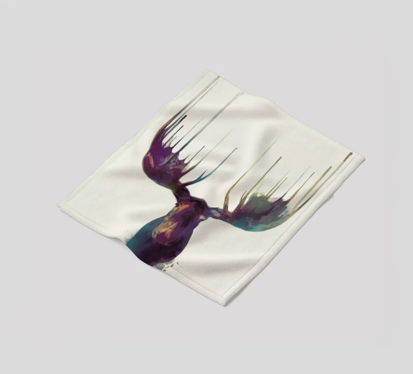 Moose fleece blanket by Amy Hamilton