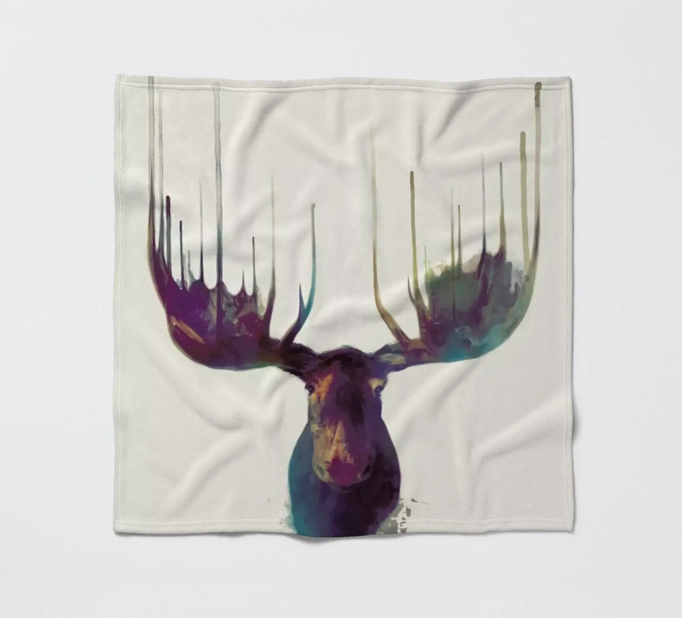 Moose fleece blanket by Amy Hamilton