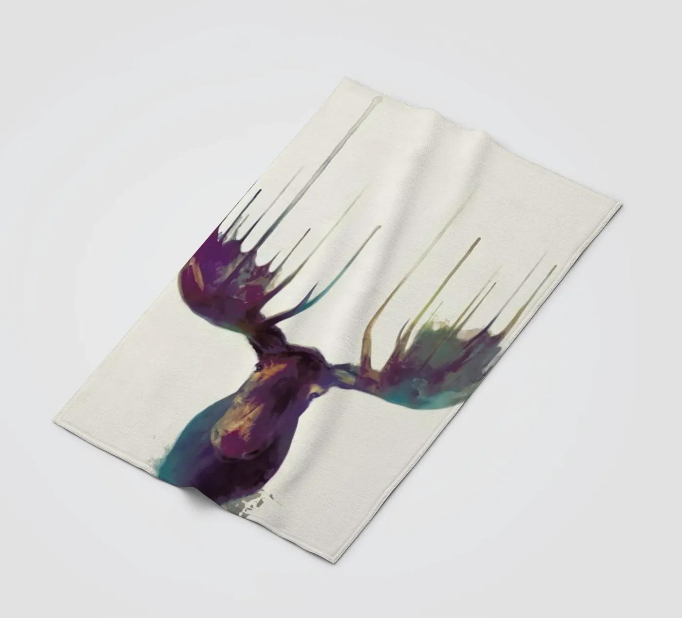 Moose fleece blanket by Amy Hamilton