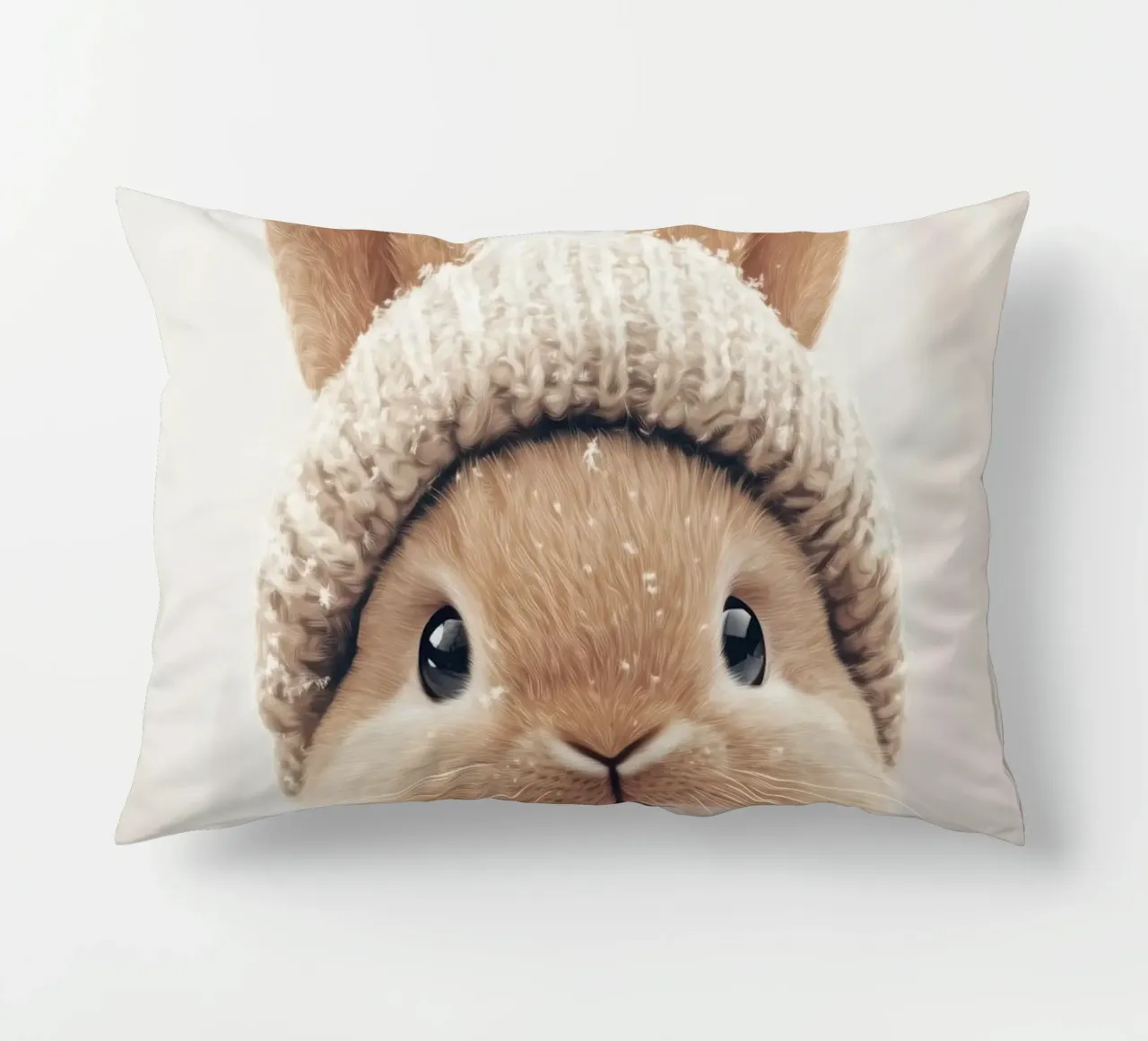 HeldIn #30: Hase im Winter cuscino da farbenhelden