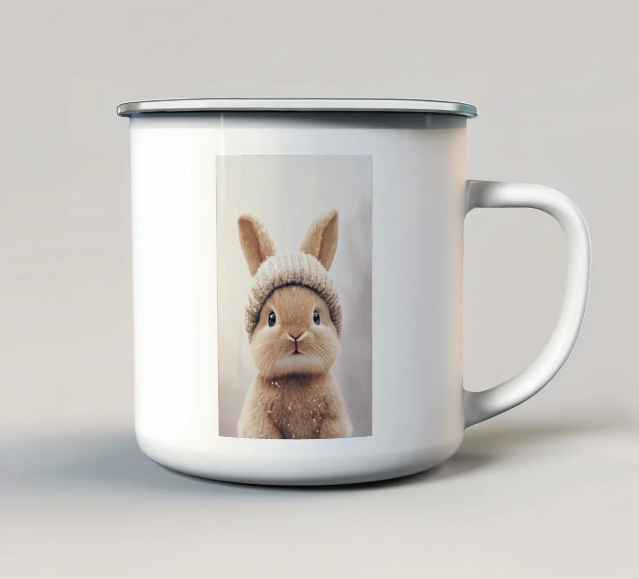 HeldIn #30: Hase im Winter tazza in smalto da farbenhelden