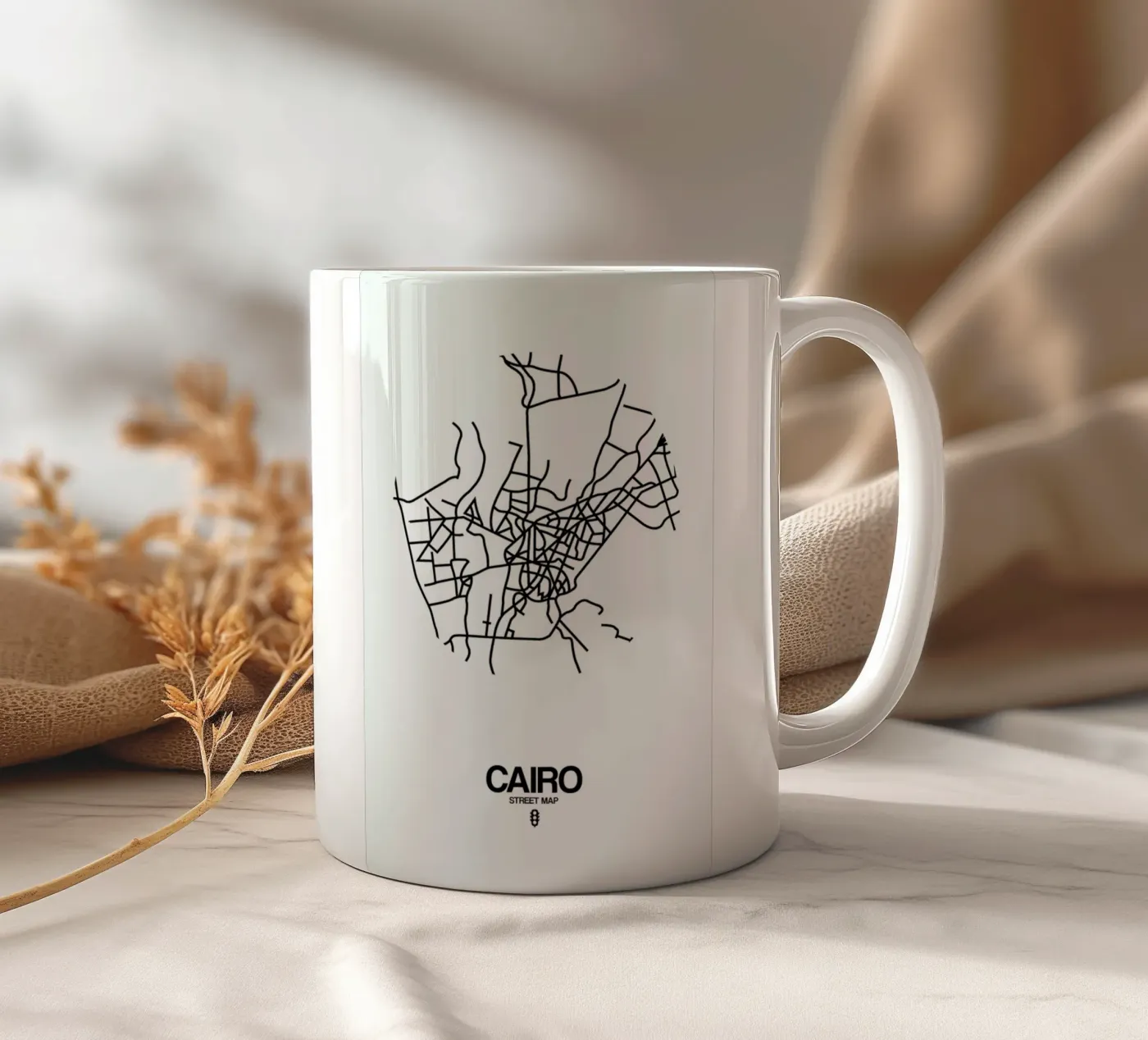 Cairo ceramic mug by Naxart