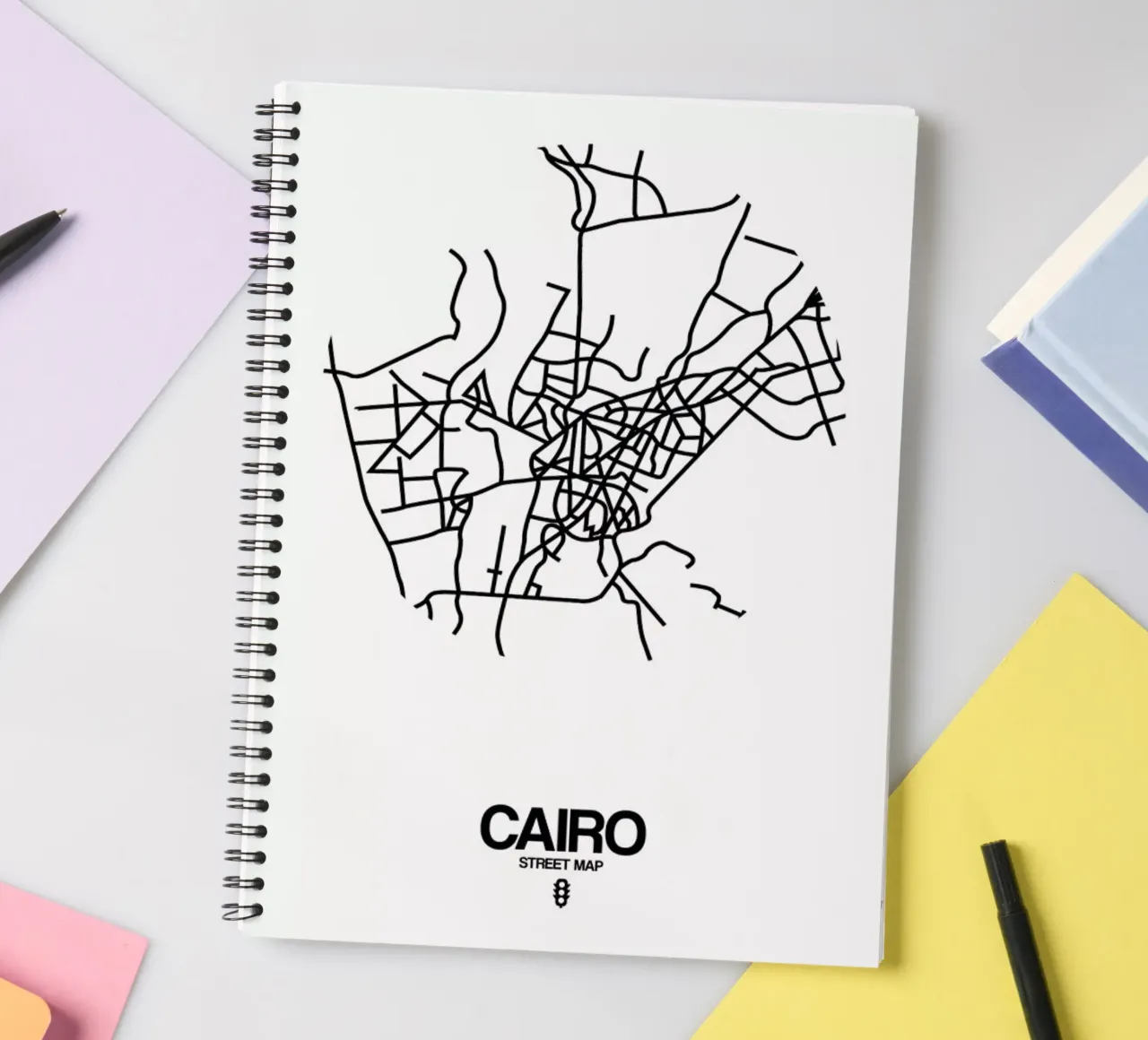 Cairo notitieboek met spiraal van Naxart