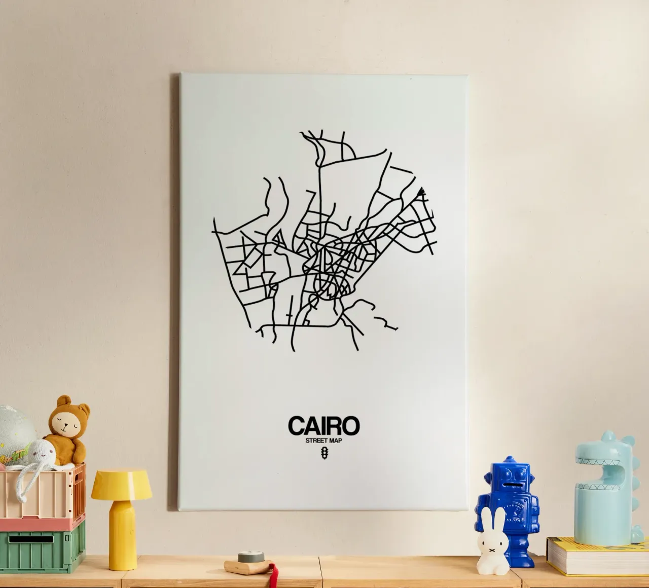Cairo tela con Cornice a cassetta da Naxart