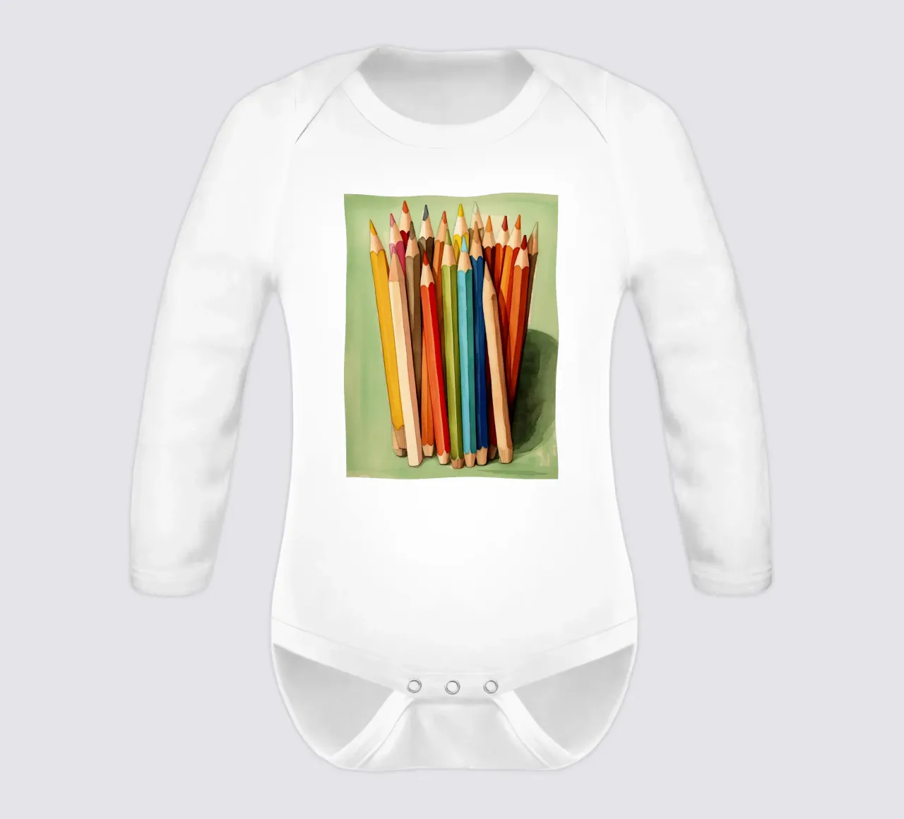 Creative Palette long-sleeve baby romper by DaarbyN