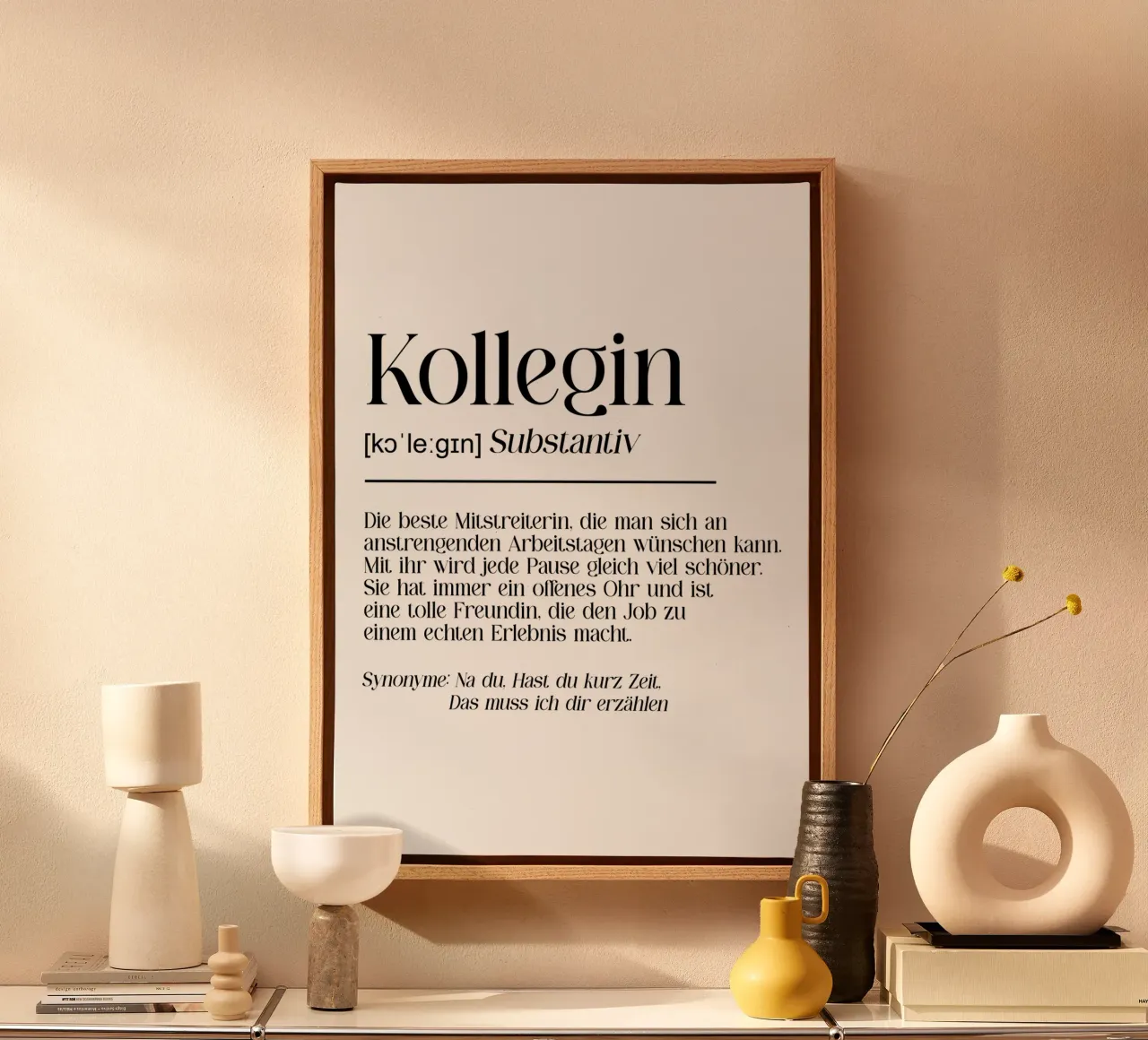 Kollegin Definition tela con Cornice a cassetta da BAINAI QUOTES