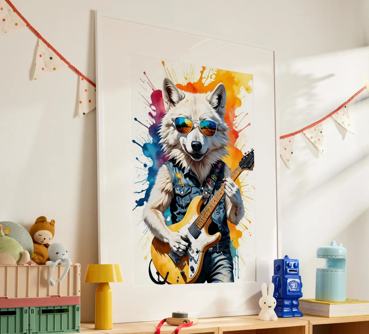 Wolf spielt Gitarre Hahnemühle von MakArena