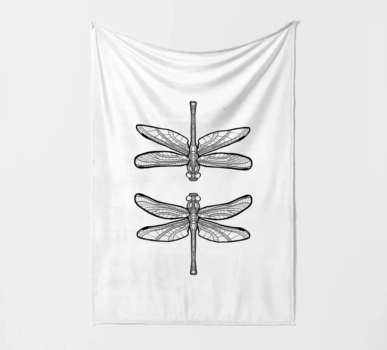 Libellen - Linienzeichnung Line Art coperta in pile da BAINAI