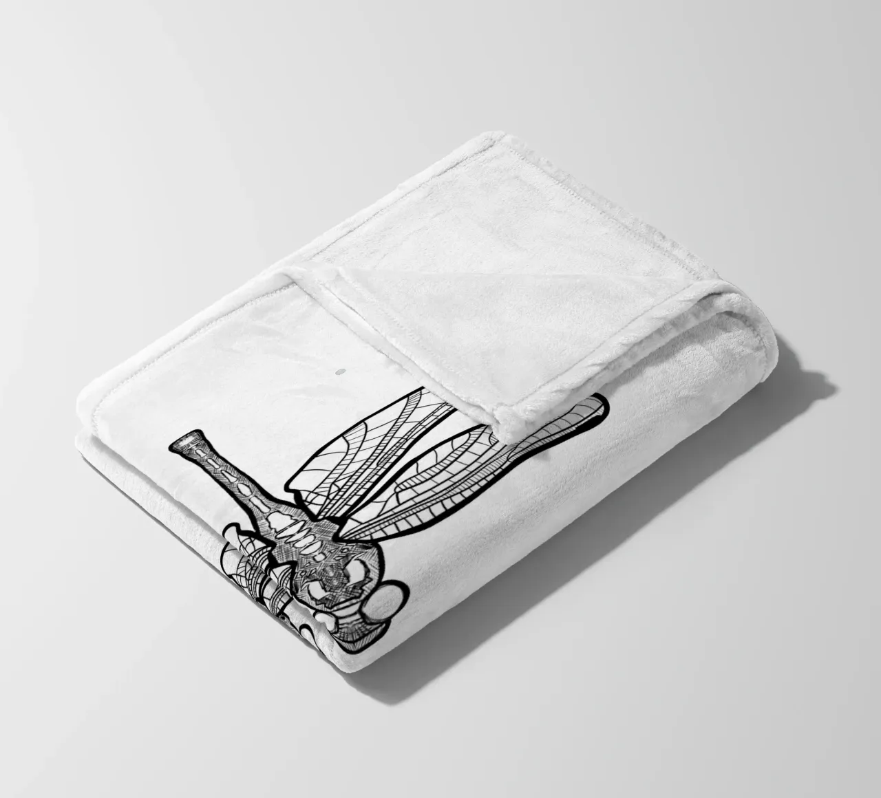 Libellen - Linienzeichnung Line Art coperta in pile da BAINAI