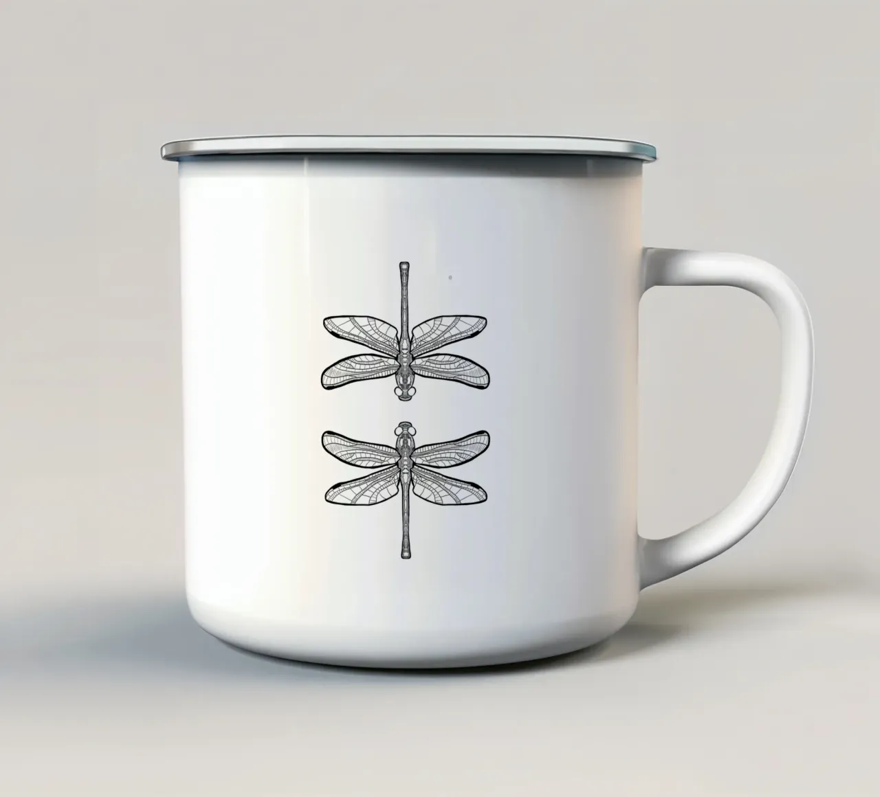 Libellen - Linienzeichnung Line Art tazza in smalto da BAINAI