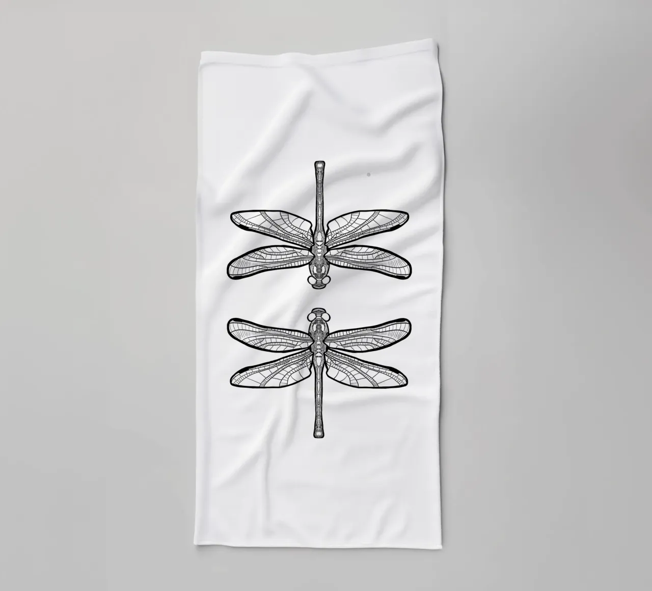 Libellen - Linienzeichnung Line Art asciugamano da bagno da BAINAI
