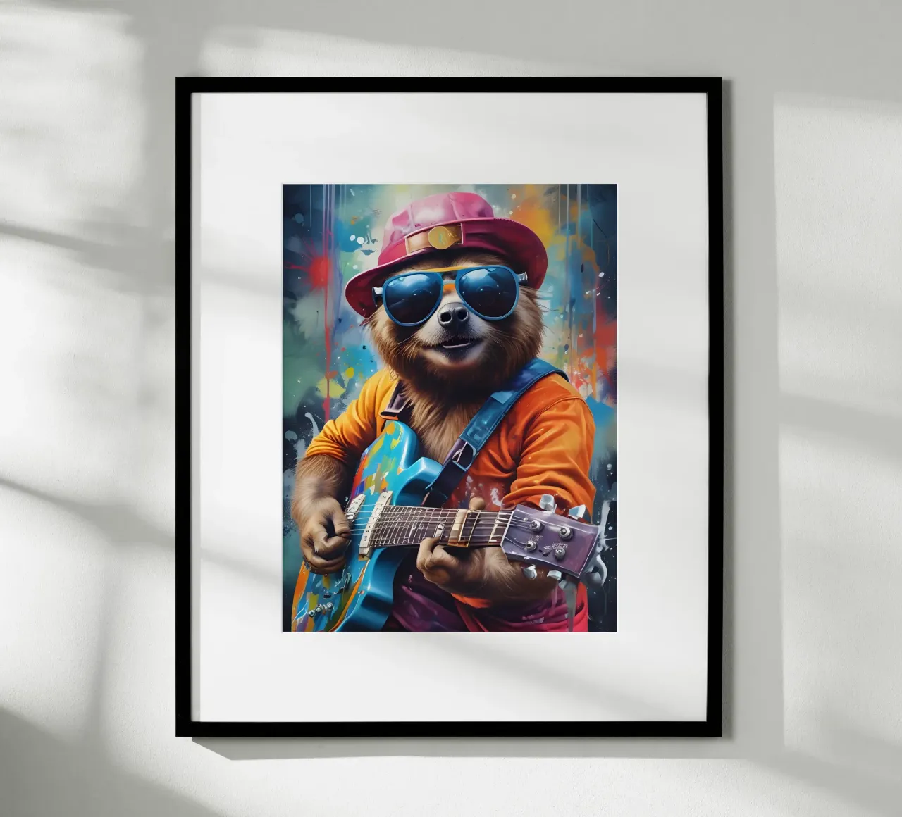 Faultier spielt die Gitarre Poster von MakArena