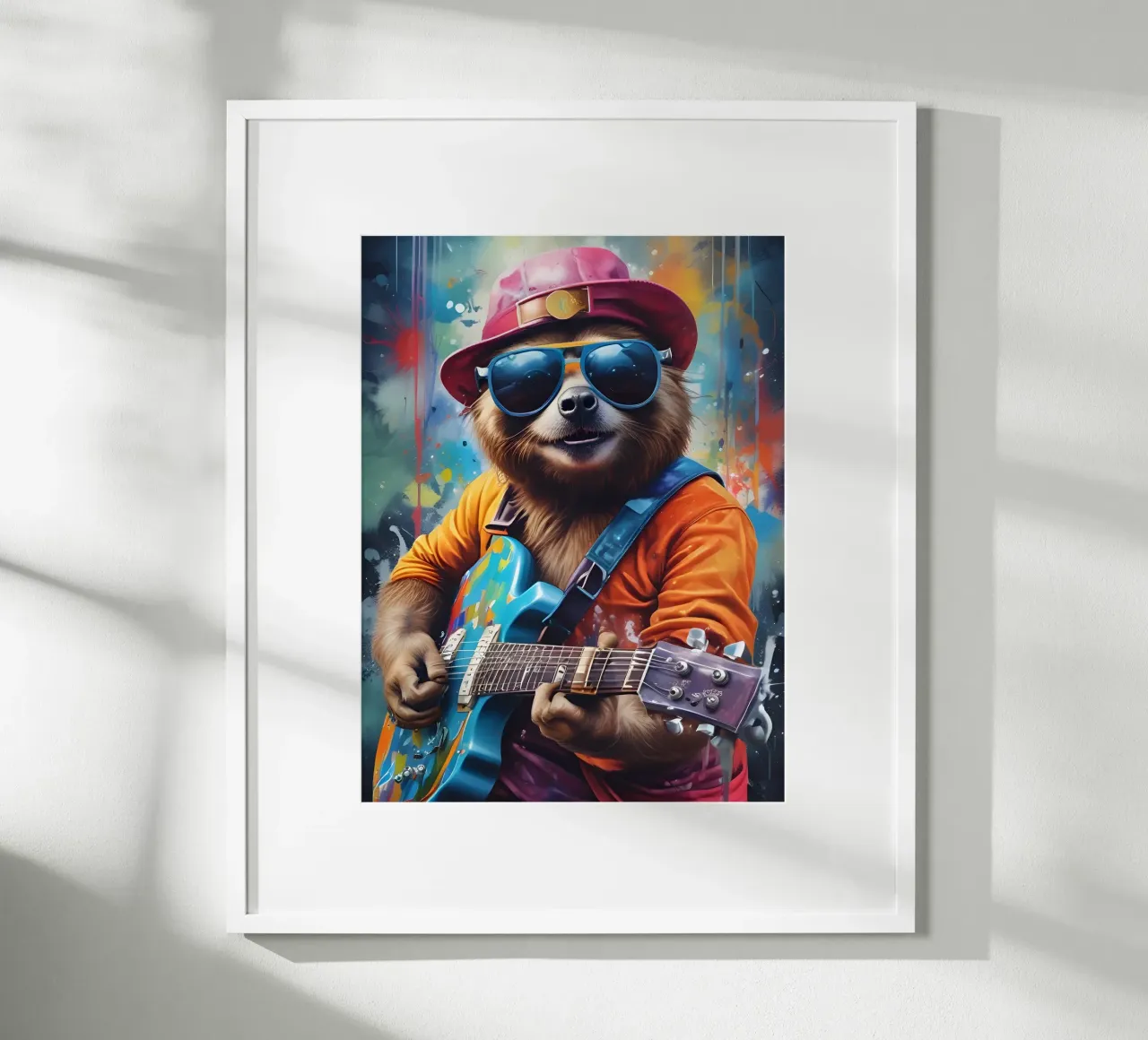 Faultier spielt die Gitarre Poster von MakArena