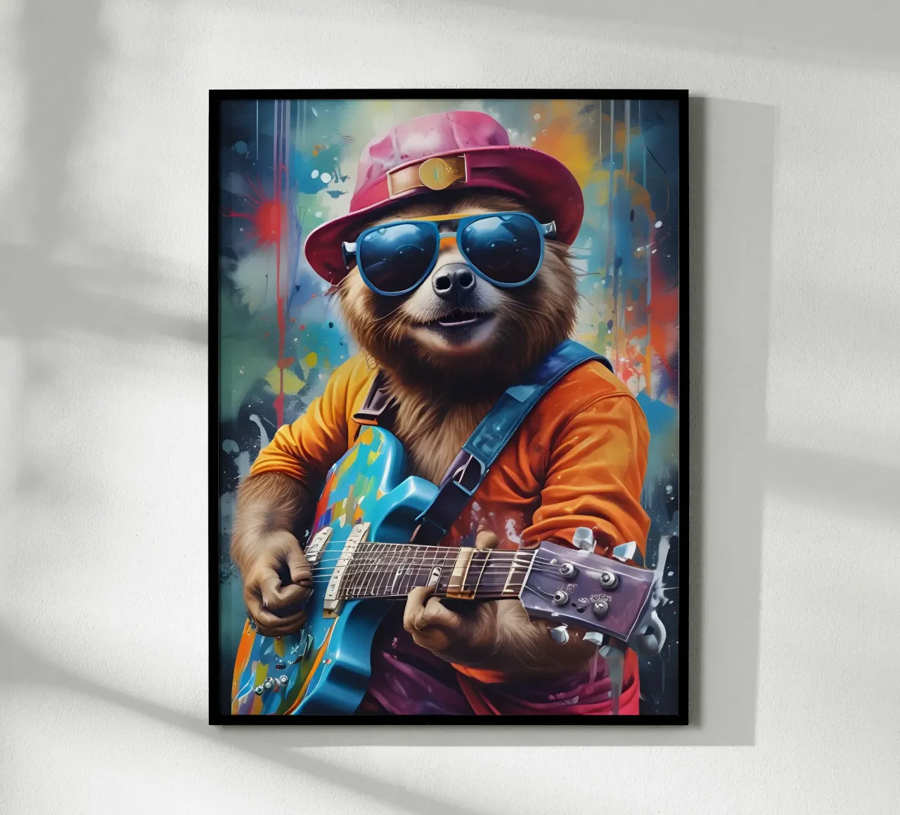 Faultier spielt die Gitarre Poster von MakArena