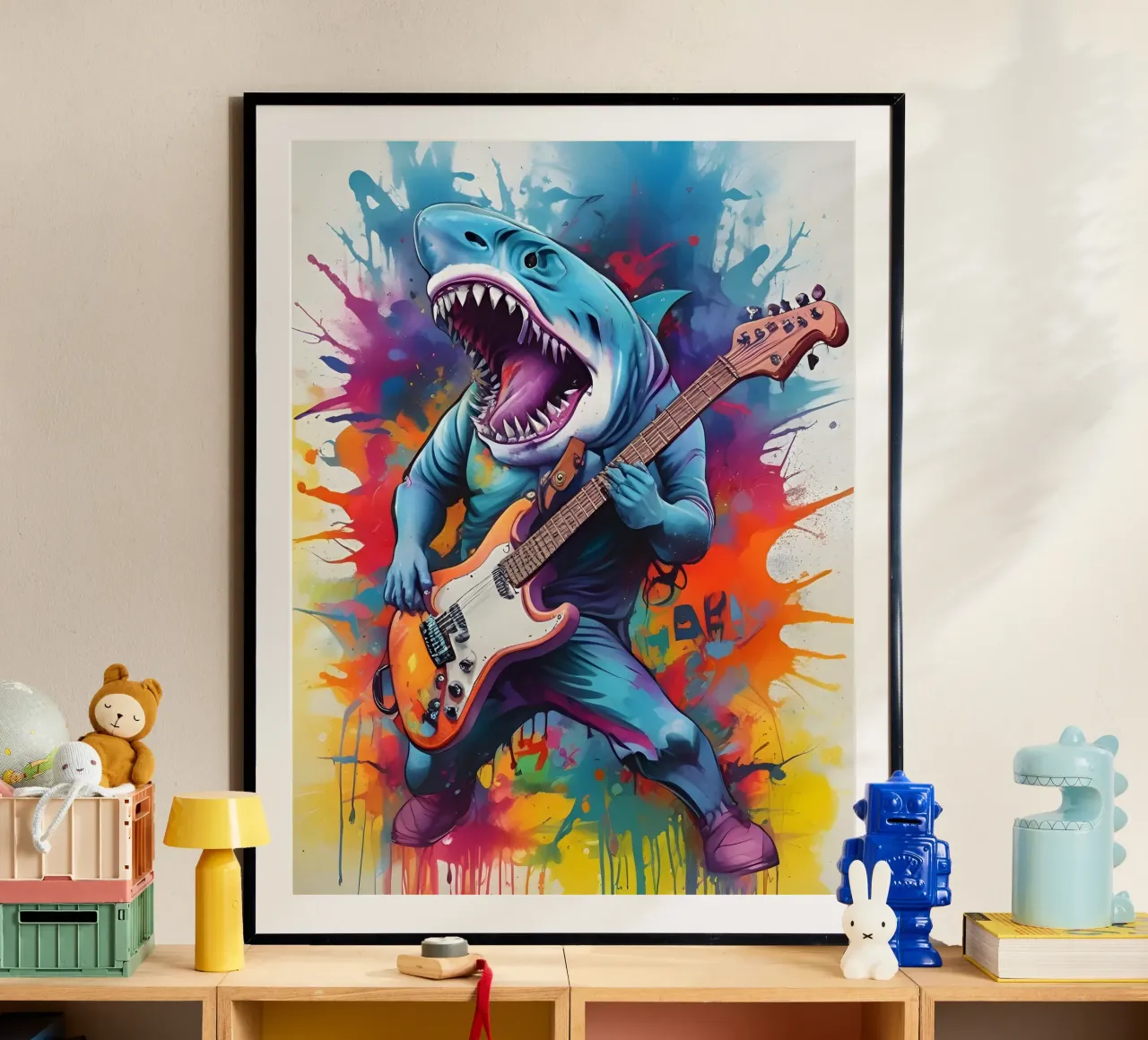 Lo squalo suona la chitarra carta hahnemühle da MakArena