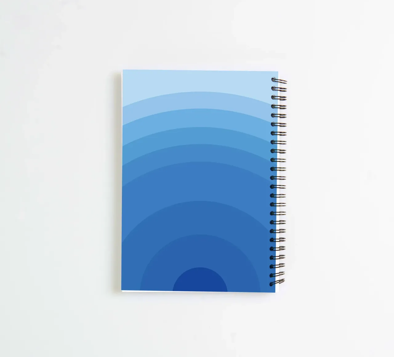 Blue wave harmony spiral notebook by galihstudio