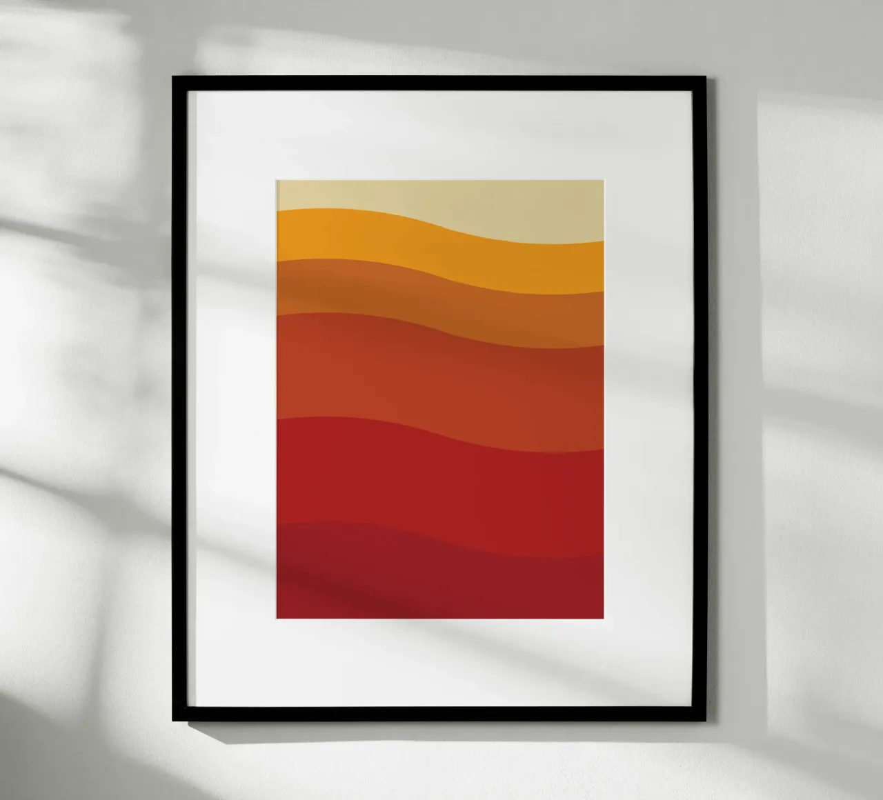 Onda arancione al tramonto poster da galihstudio