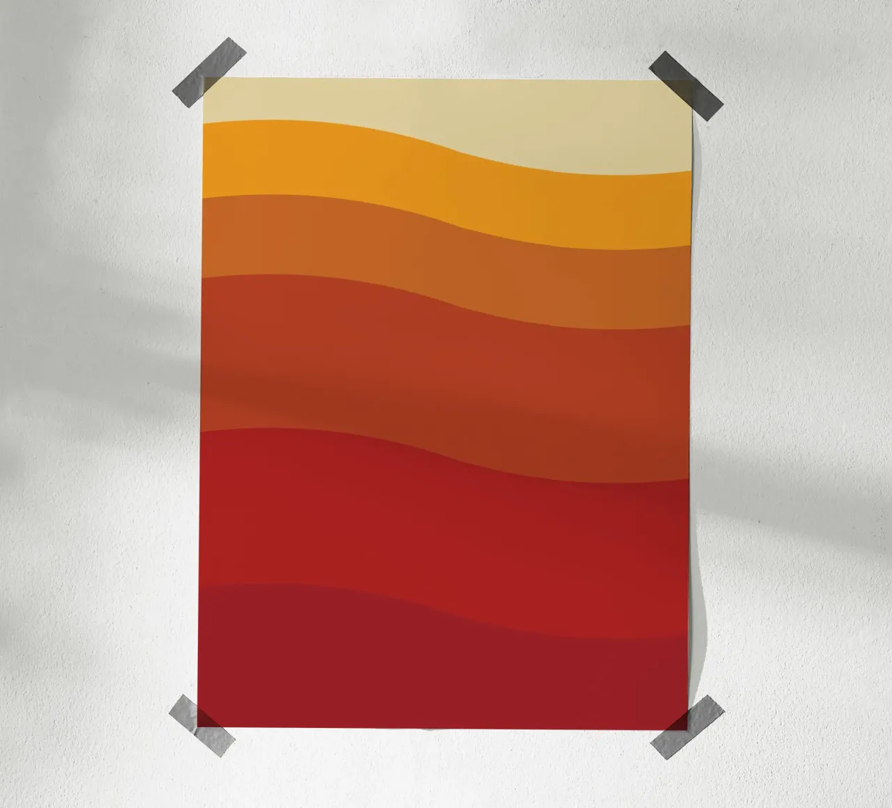 Onda arancione al tramonto poster da galihstudio