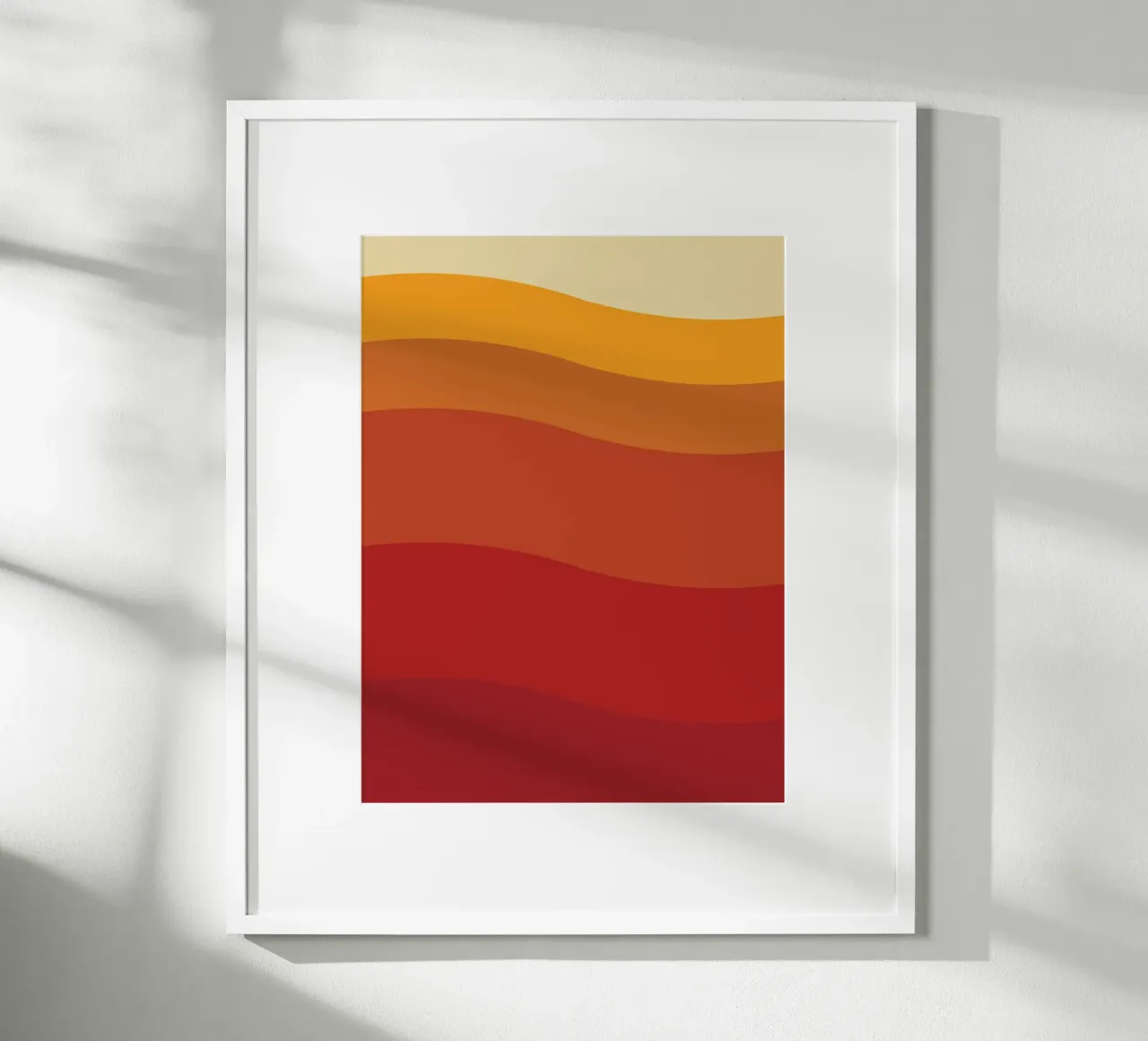 Onda arancione al tramonto poster da galihstudio