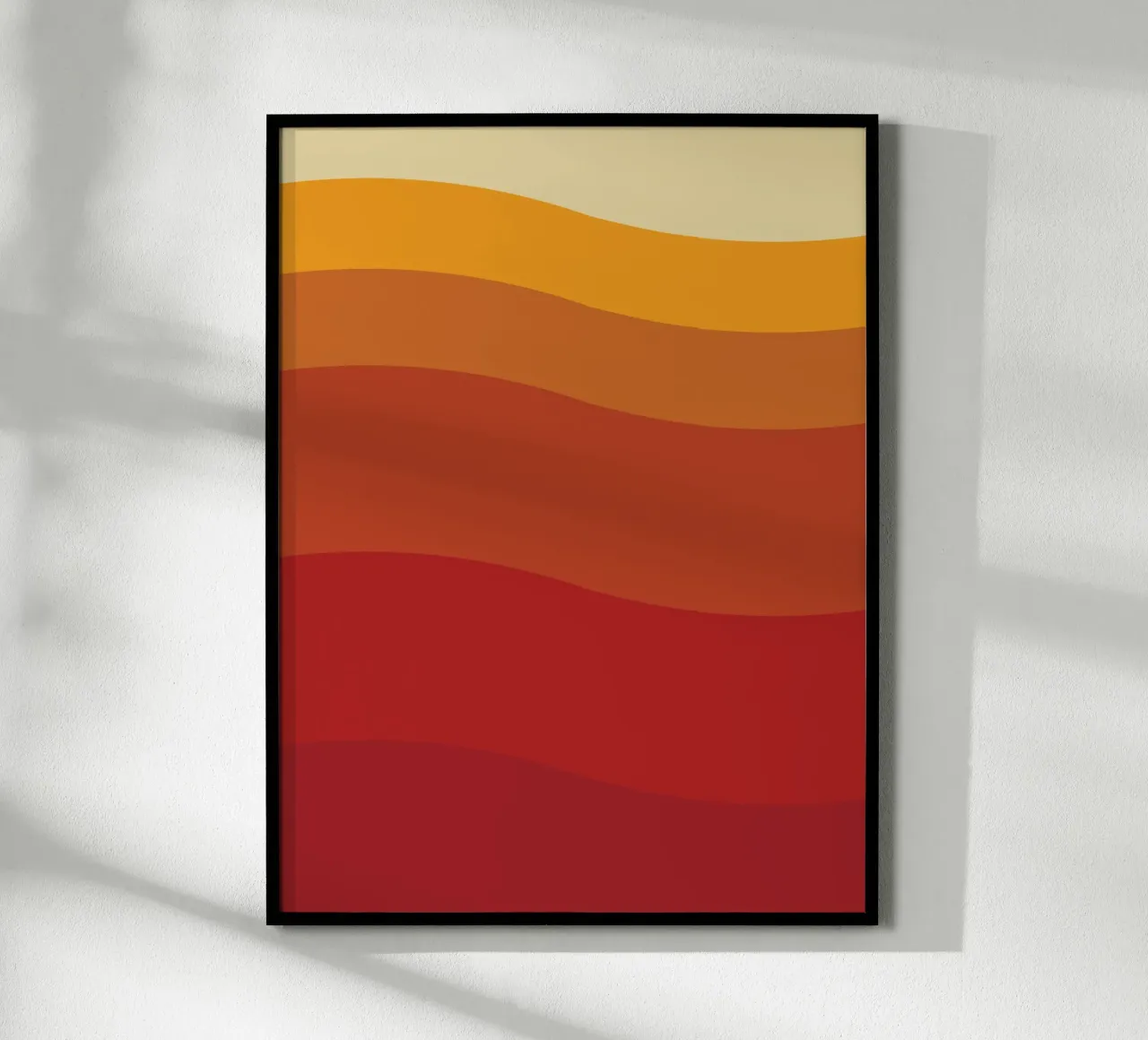 Onda arancione al tramonto poster da galihstudio