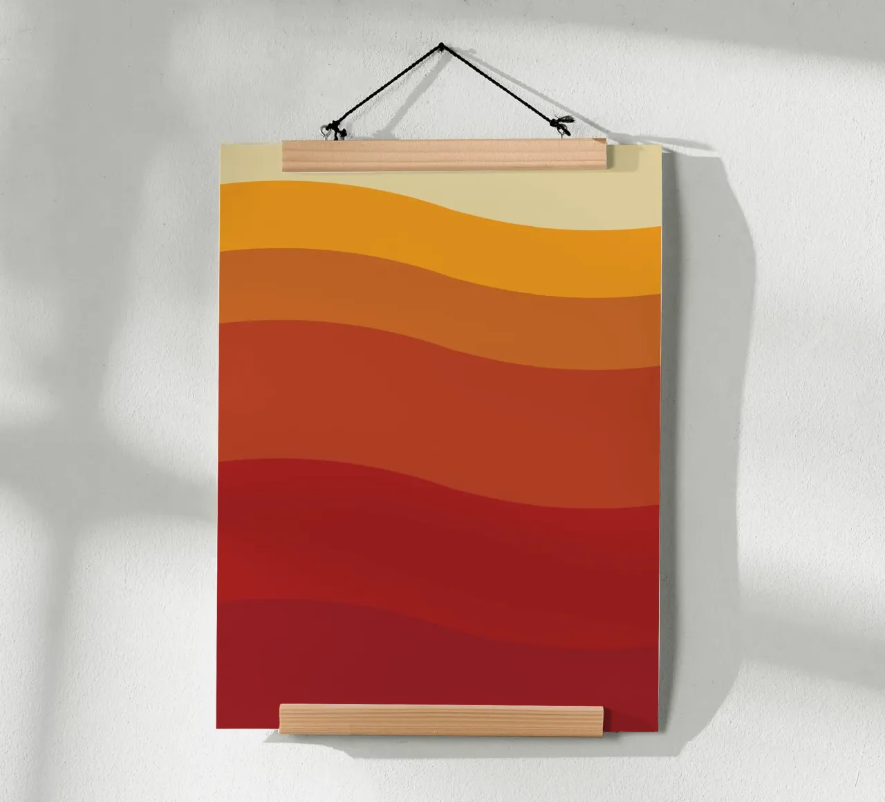 Onda arancione al tramonto poster da galihstudio