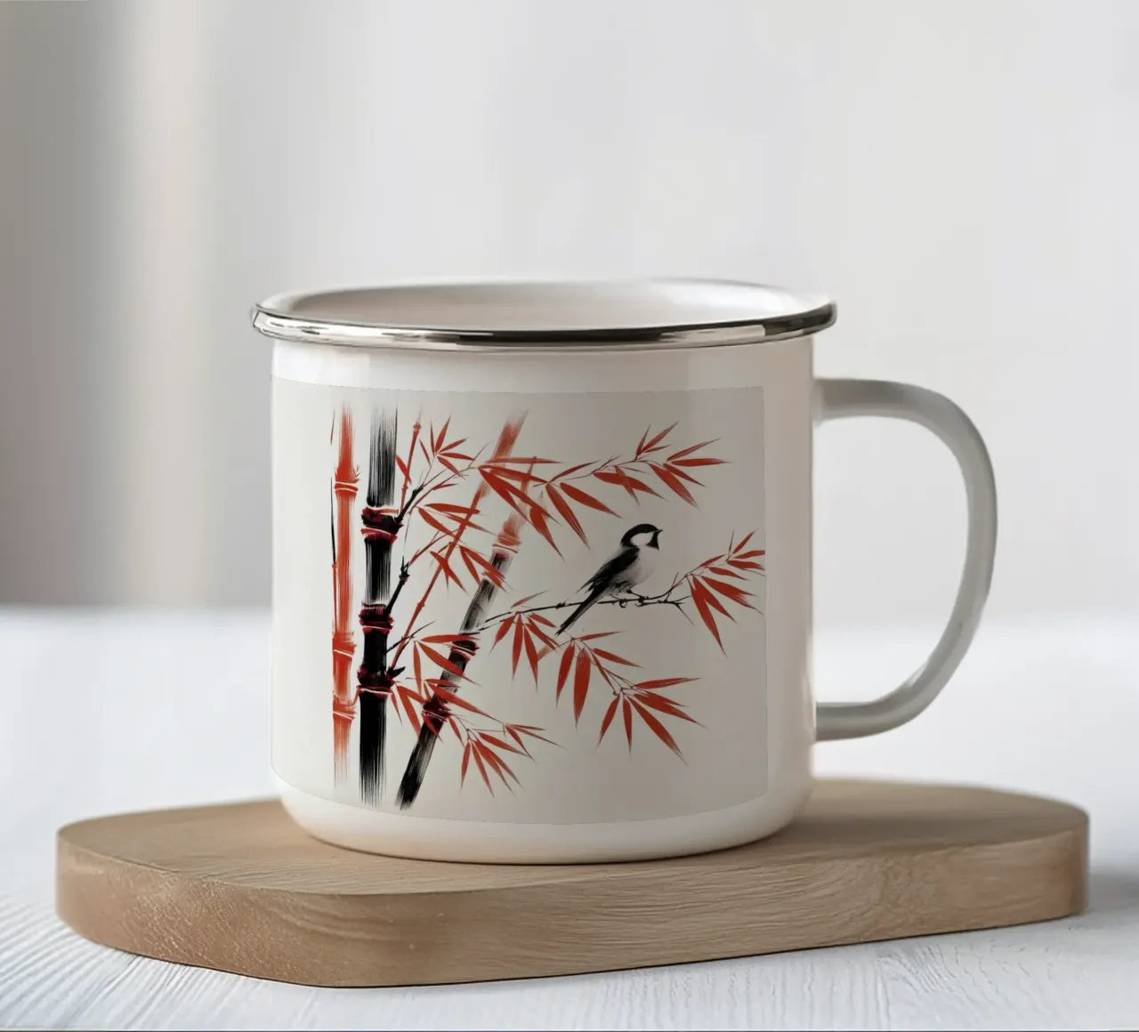 Bambus tazza in smalto da Digital Naive