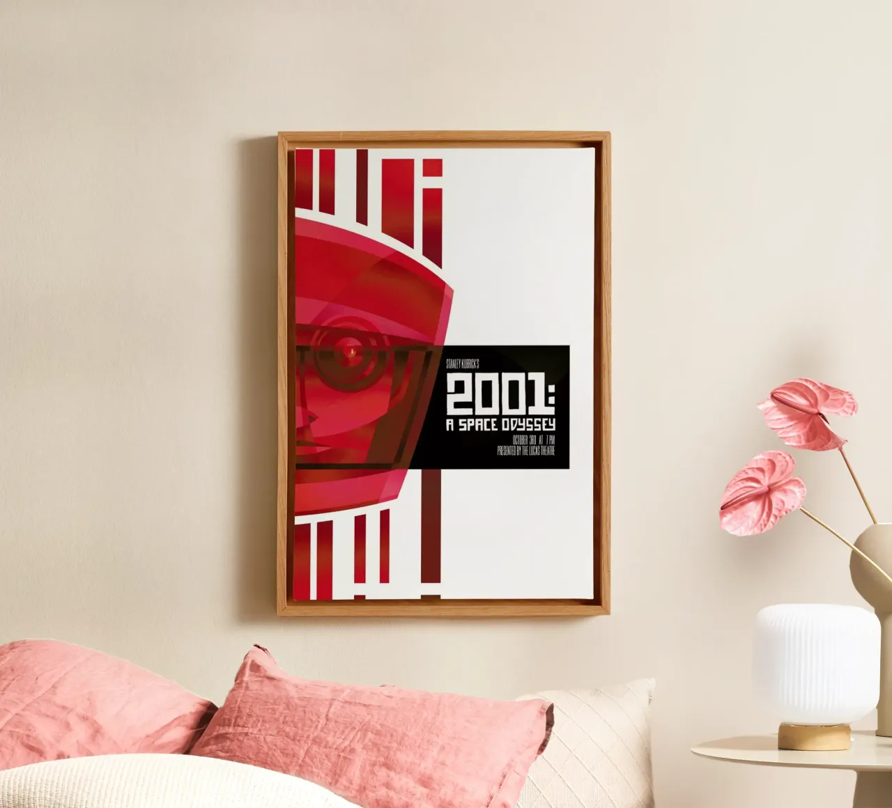 2001: A Space Odyssey tela con Cornice a cassetta da Sean Loose