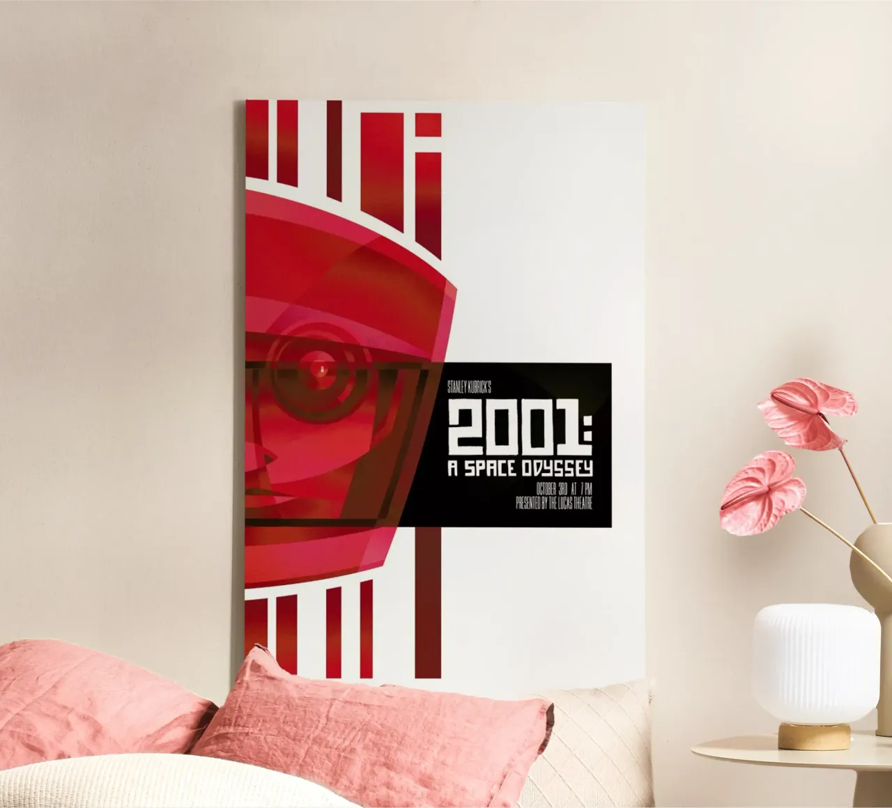 2001: A Space Odyssey tela con Cornice a cassetta da Sean Loose
