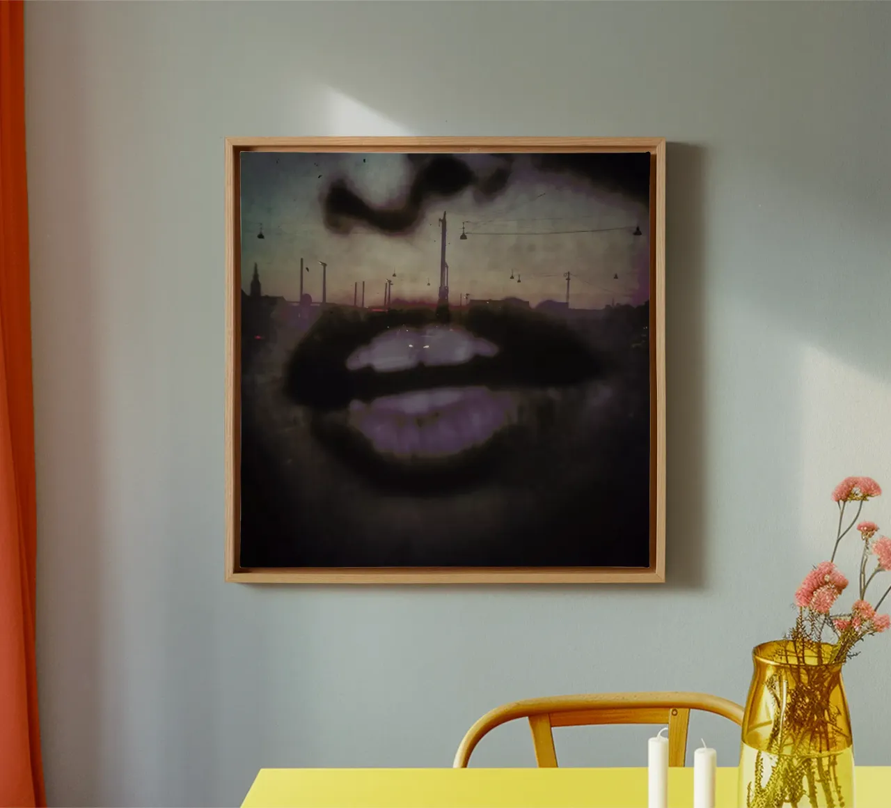 Reflex Lips tela con Cornice a cassetta da Sattrup & Høst