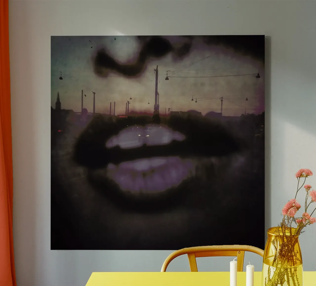 Reflex Lips tela con Cornice a cassetta da Sattrup & Høst