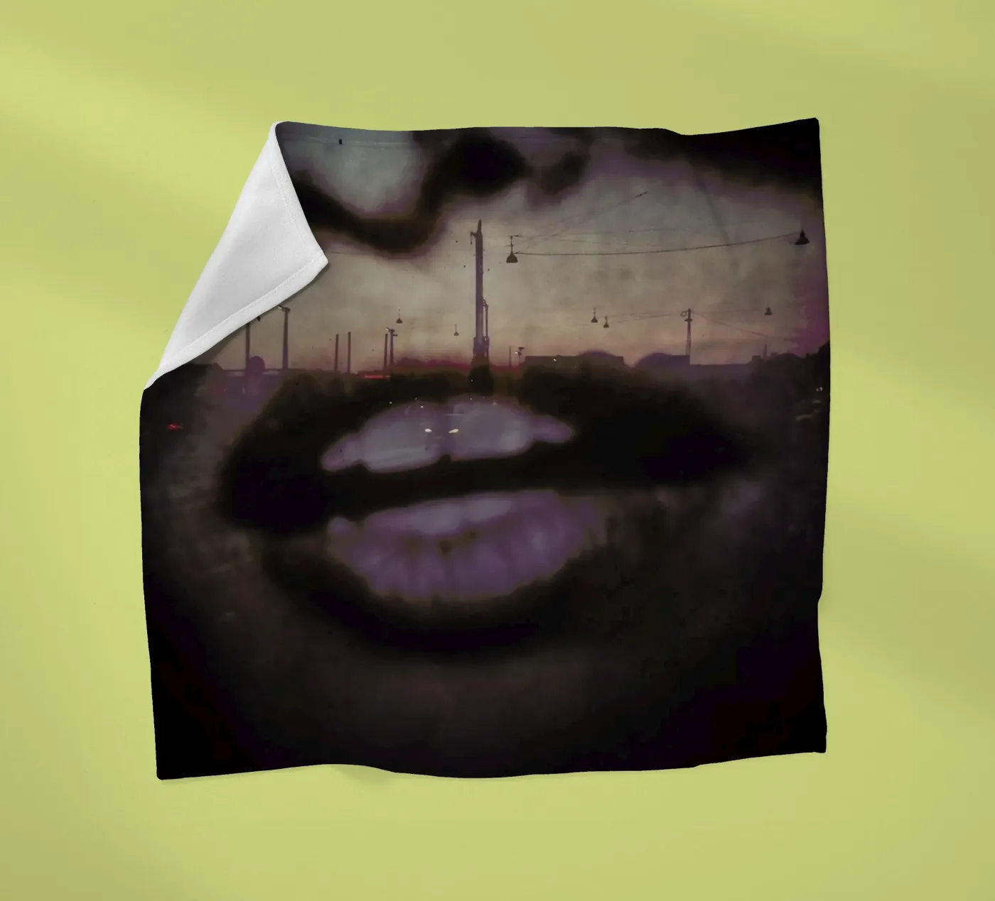 Reflex Lips plaid polaire de Sattrup & Høst