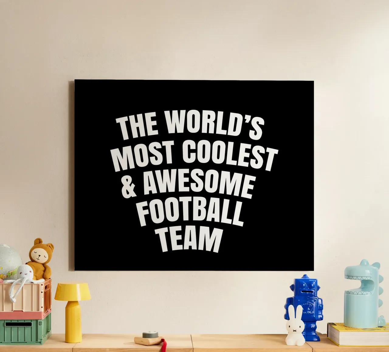 The world's most coolest and awesome football team tela con Cornice a cassetta da happieeagle