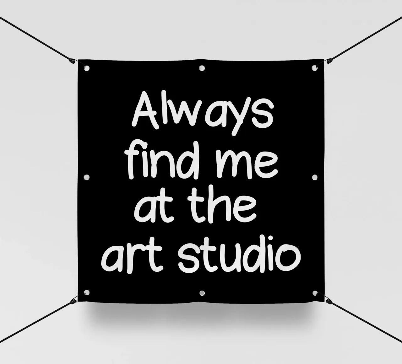 Always find me at the art studio telo in pvc da happieeagle