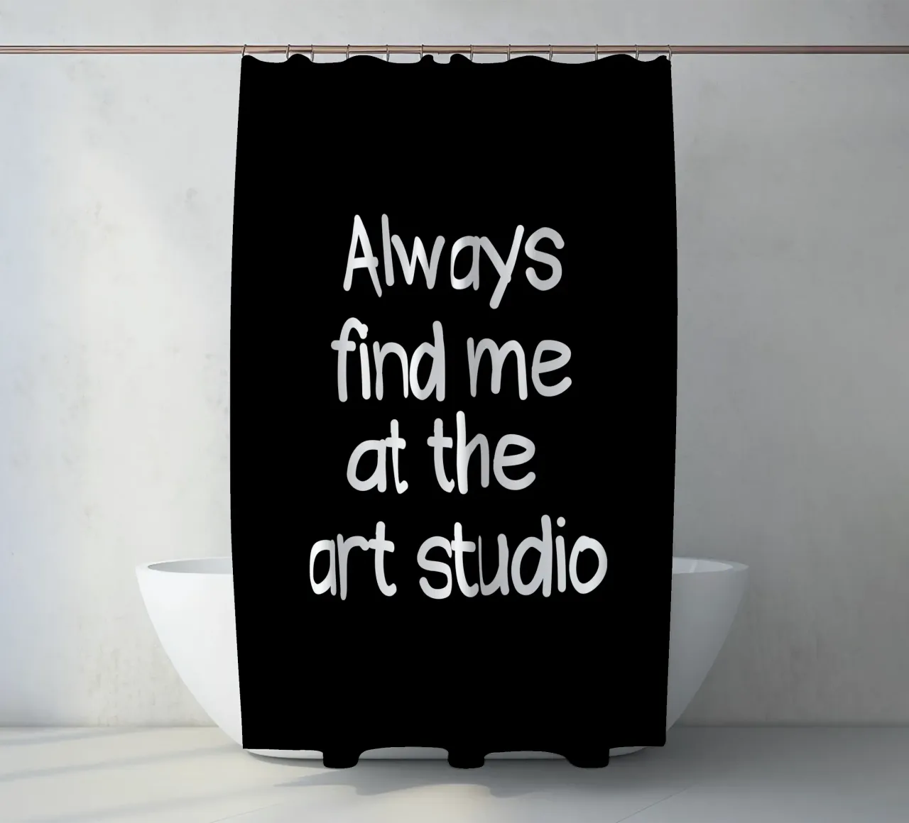 Always find me at the art studio tenda da doccia da happieeagle