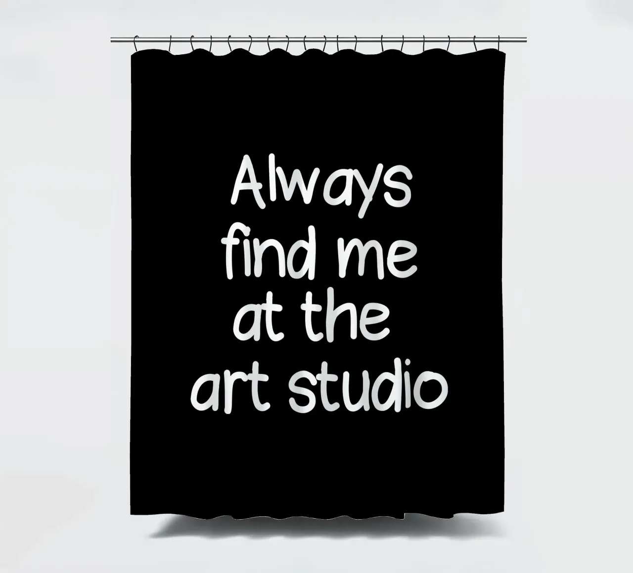 Always find me at the art studio tenda da doccia da happieeagle