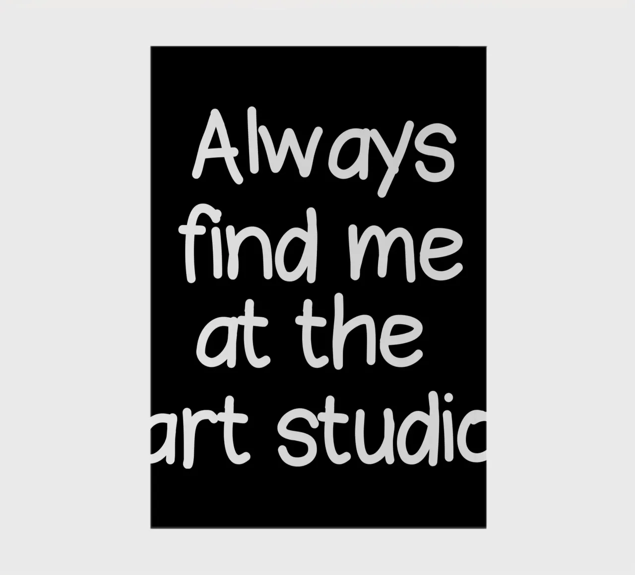 Always find me at the art studio notebook by happieeagle