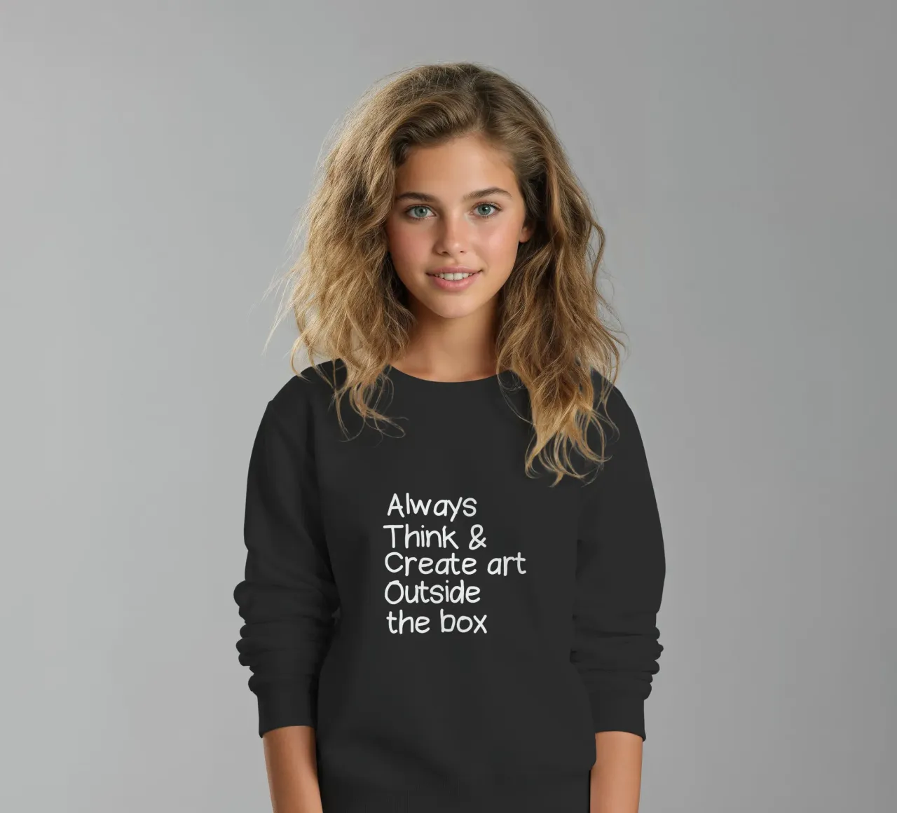 Always  think and create art outside the box felpa bambino da happieeagle