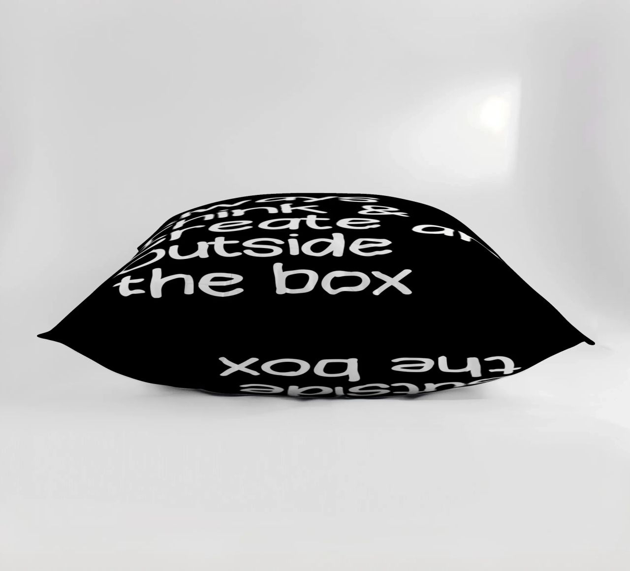 Always  think and create art outside the box cuscino da happieeagle