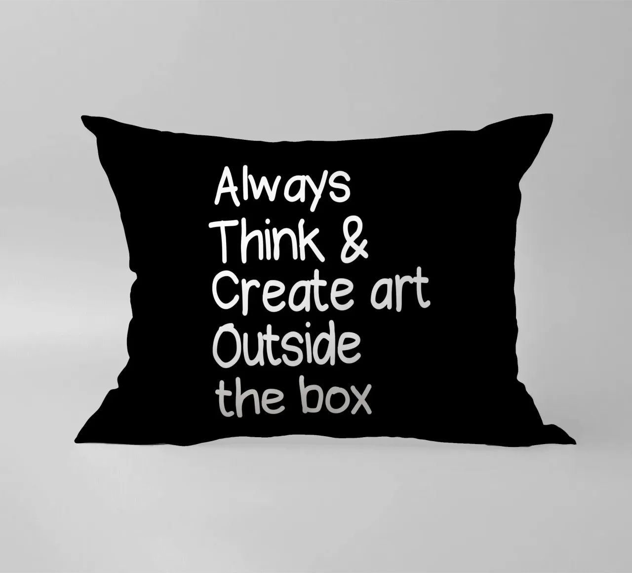 Always  think and create art outside the box cuscino da happieeagle