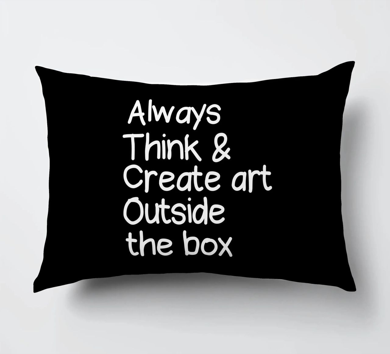 Always  think and create art outside the box cuscino da happieeagle