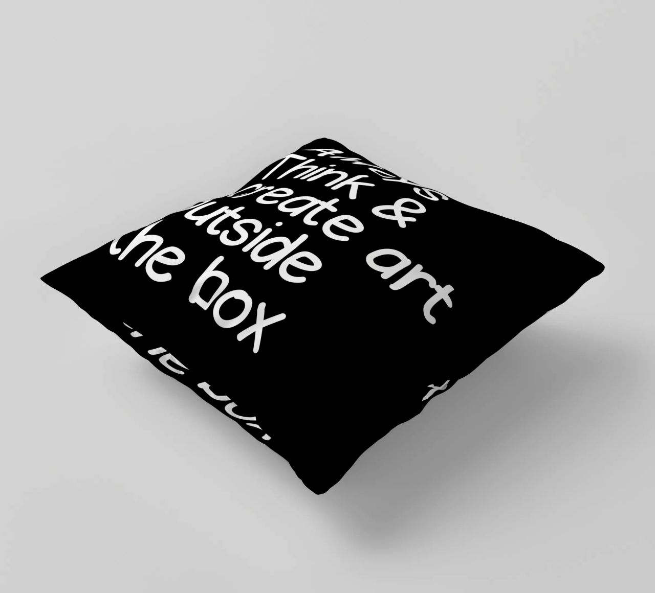 Always  think and create art outside the box cuscino da happieeagle