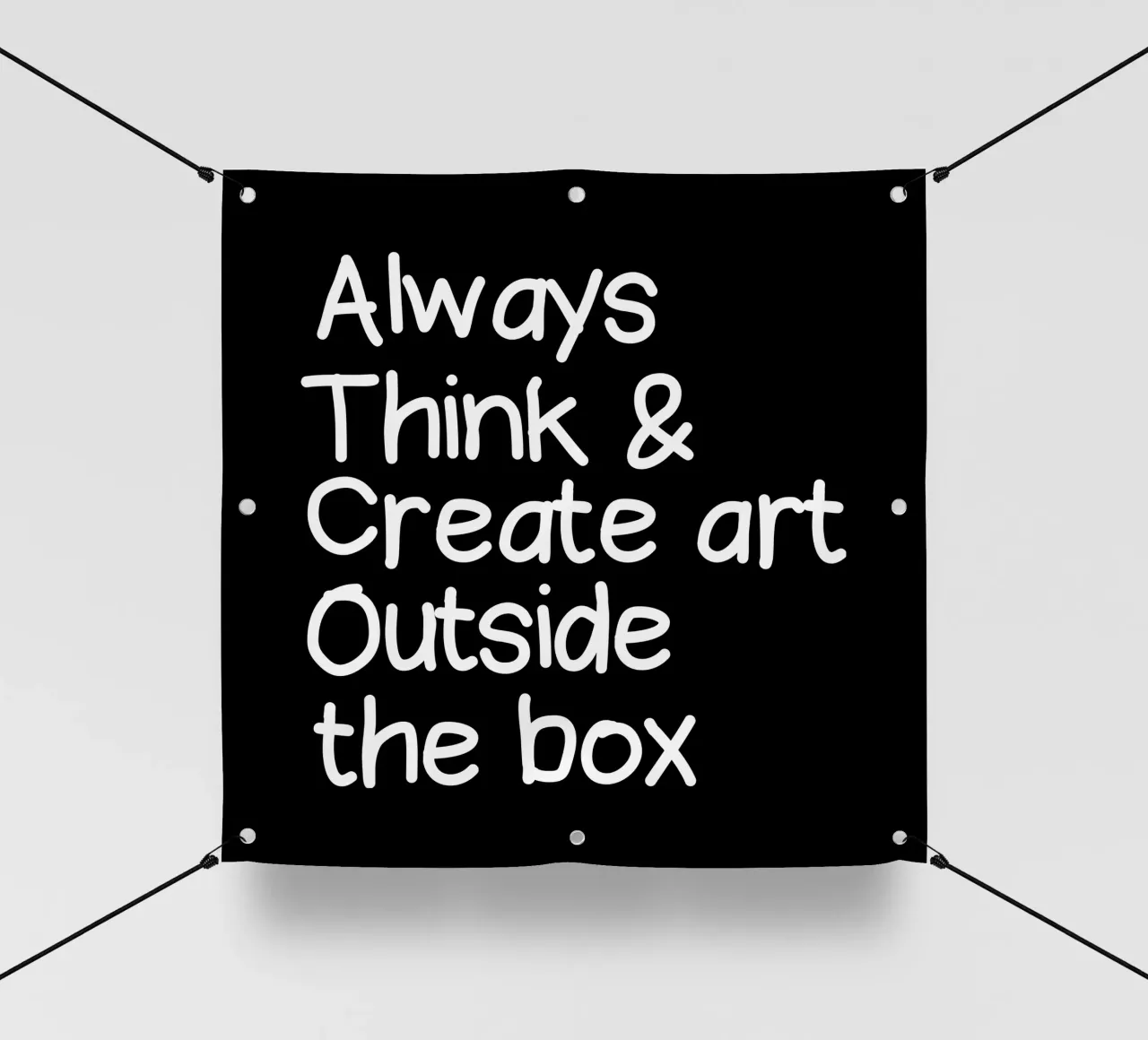 Always  think and create art outside the box telo in pvc da happieeagle