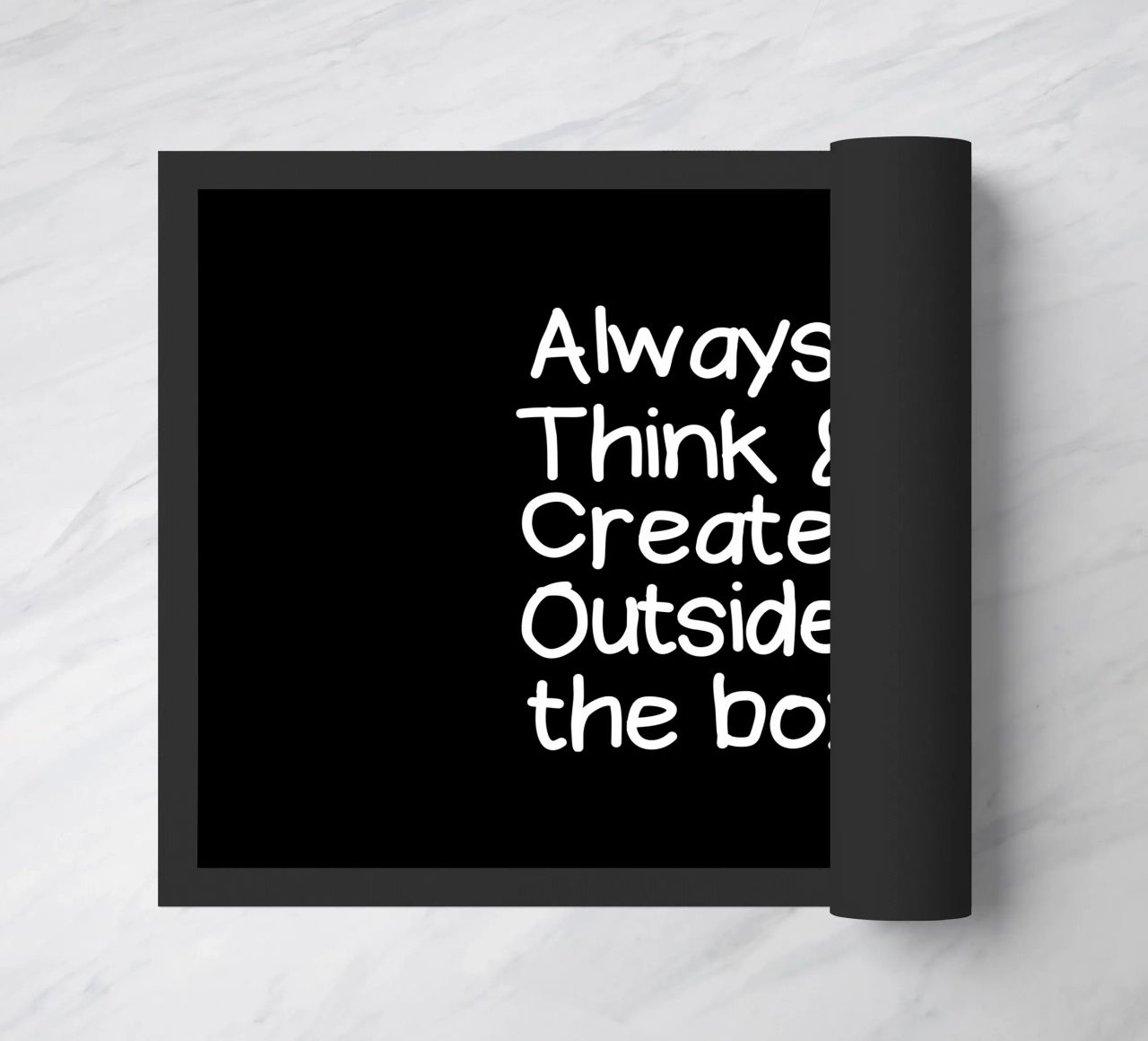 Always  think and create art outside the box felpudo de happieeagle